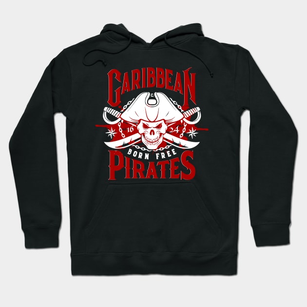 Caribbean Pirate Hoodie by Lifeline/BoneheadZ Apparel